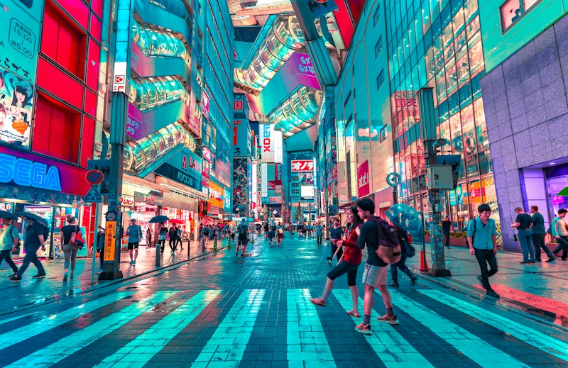 Illustrative destination scenery for Tokyo, Old & New